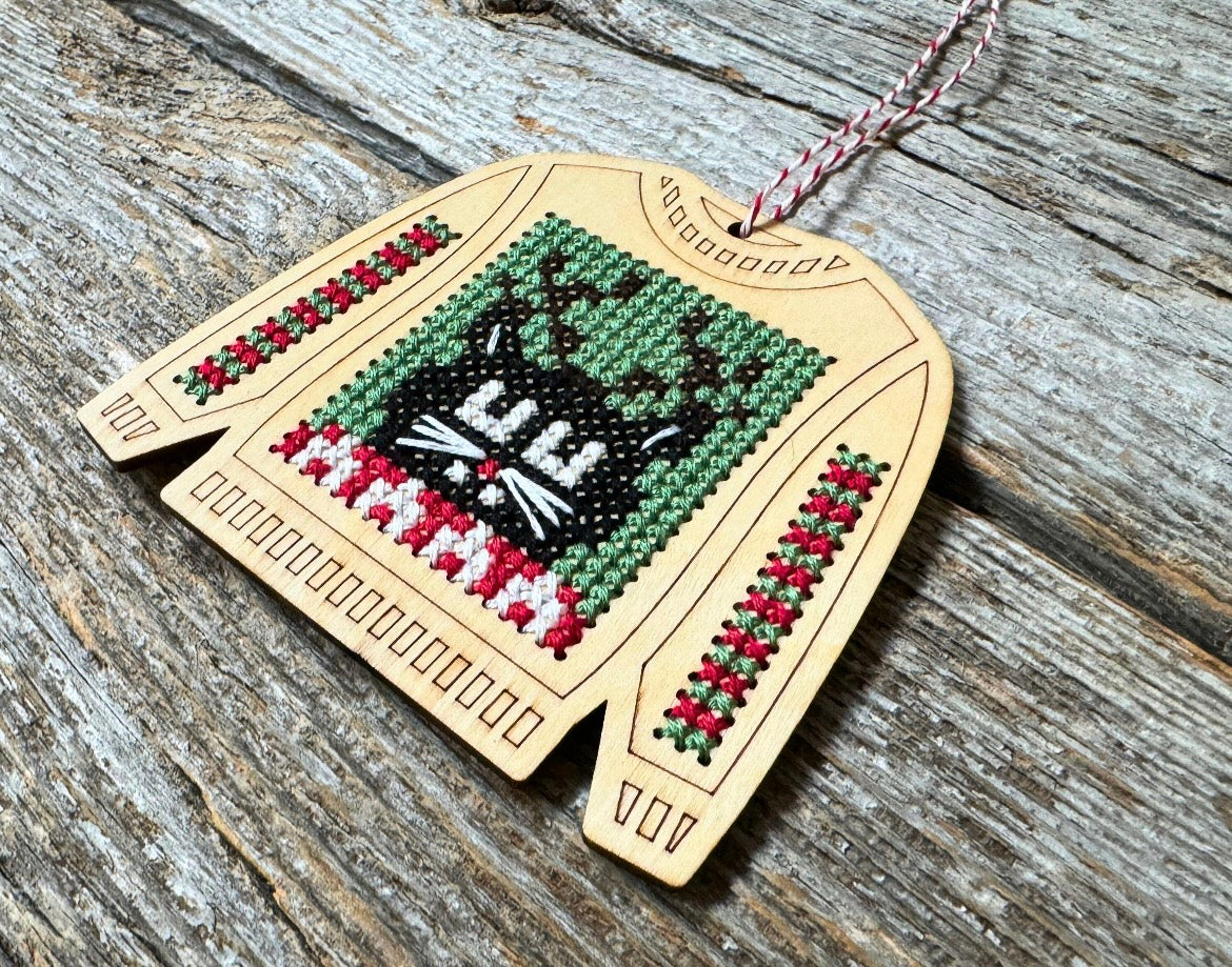 Canadian Stitchery- Clarence Cat Ugly Sweater