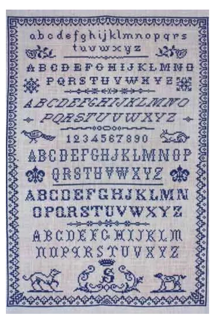 SAJOU CROSS STITCH CHART VINTAGE SAMPLER N°4