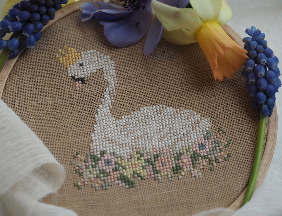 Fairytale Swan Printed Pattern