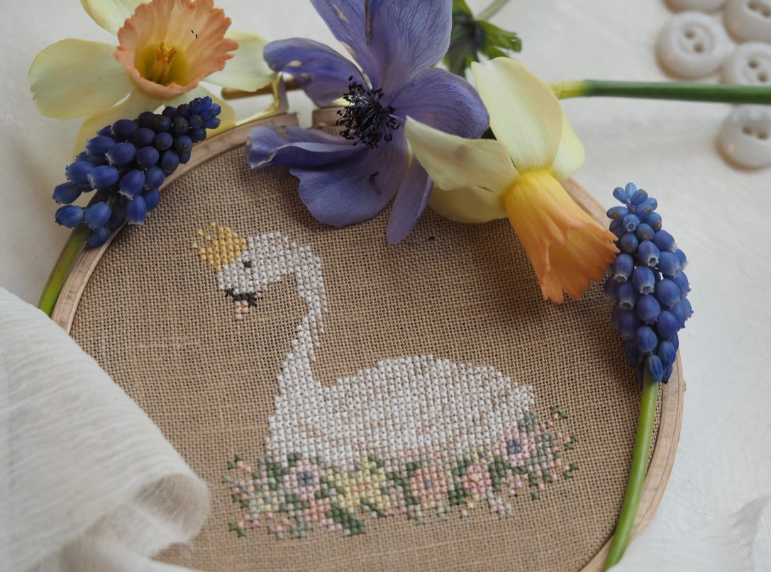 Fairytale Swan Printed Pattern
