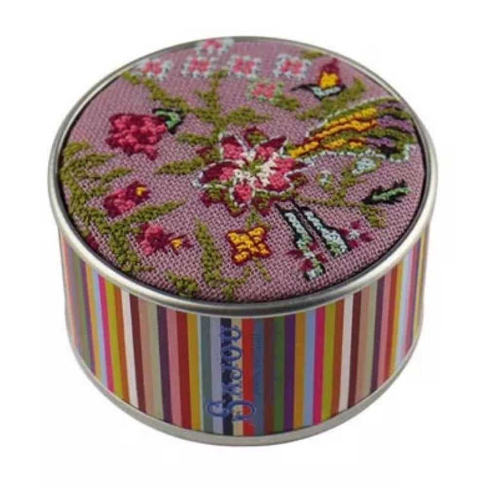 CROSS STITCH KIT - JAIPUR INDIENNE FABRIC ROUND BOX