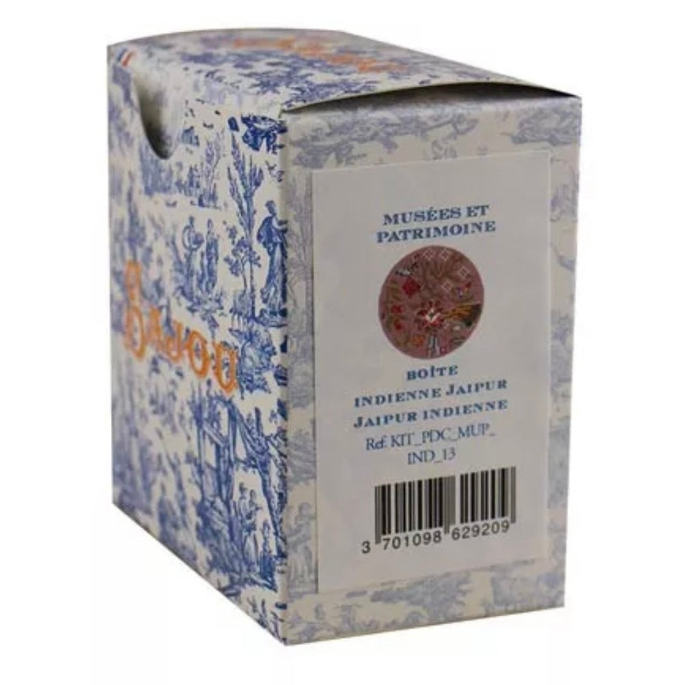 CROSS STITCH KIT - JAIPUR INDIENNE FABRIC ROUND BOX