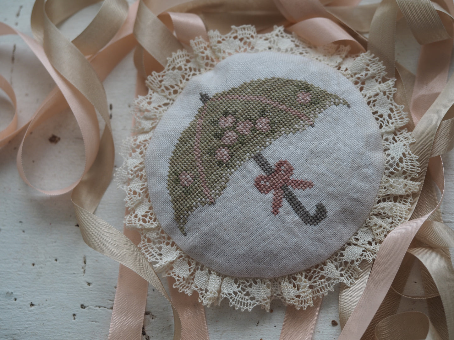 Mice Mascots - Victorian Mouse and parasol pin cushion.