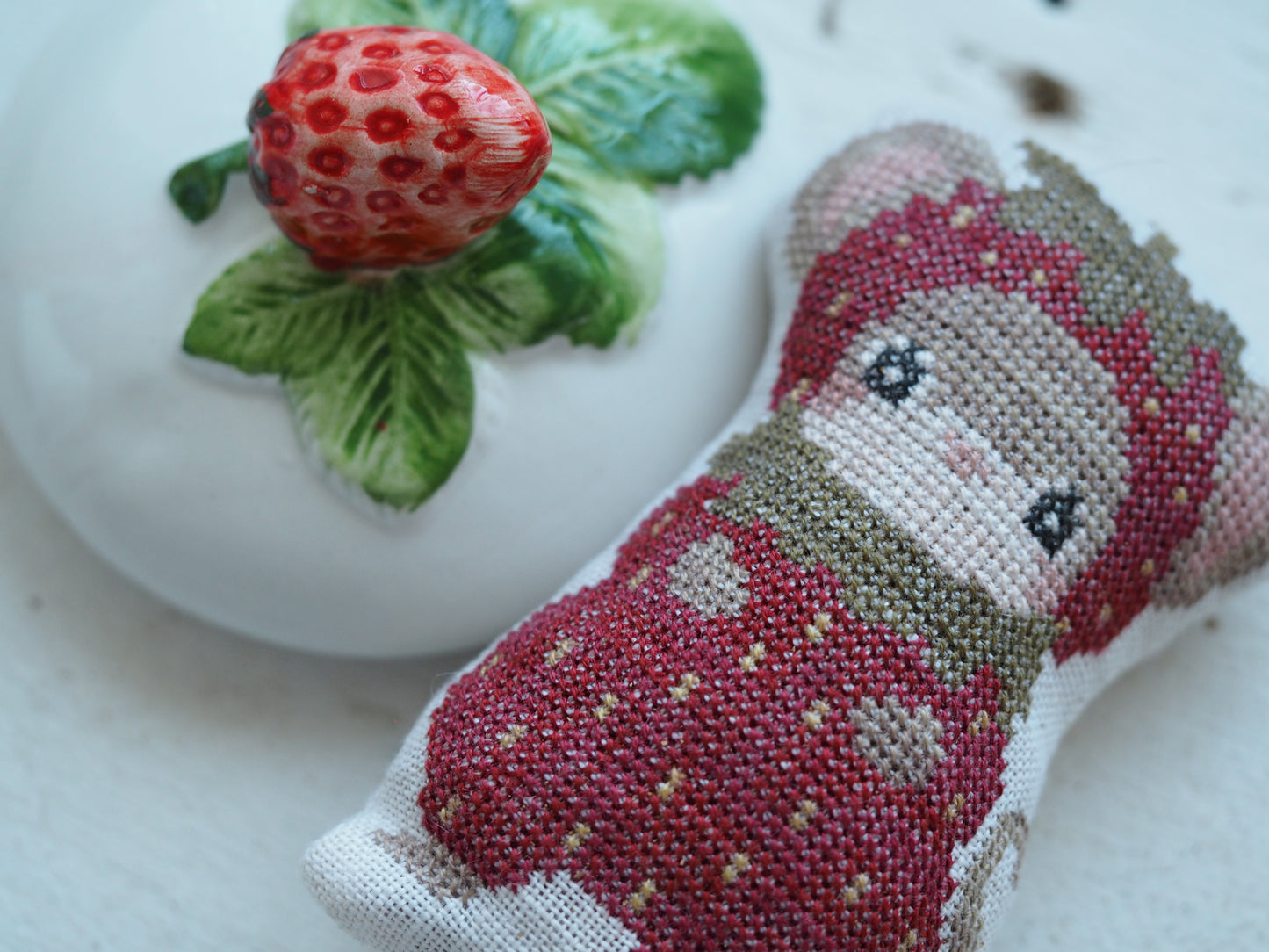 Mice Mascots - Strawberry Mouse and Berry mouse pin cushion.