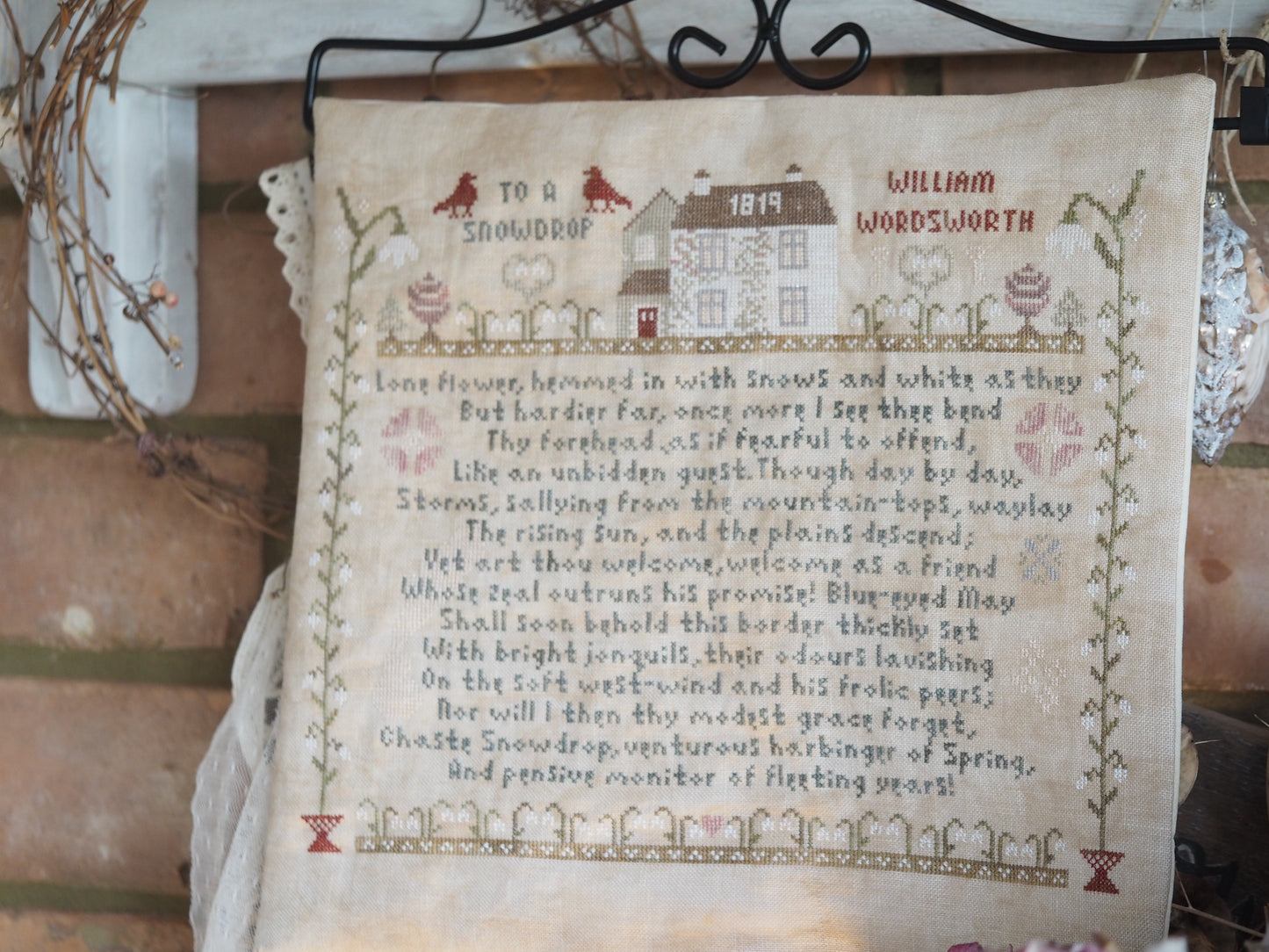 To a Snowdrop Printed Pattern
