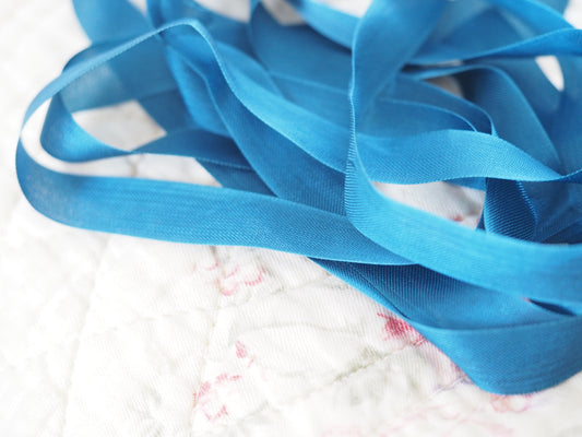 Cerulean Blue American Seam Binding 14mm Ribbon