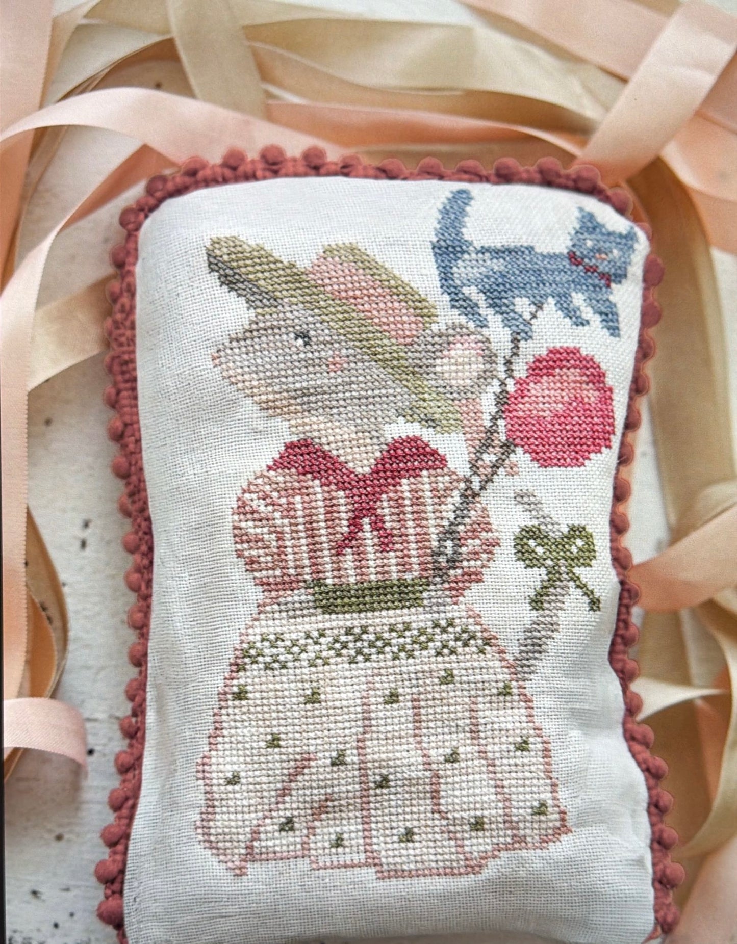 Mice Mascots - Victorian Mouse and parasol pin cushion.