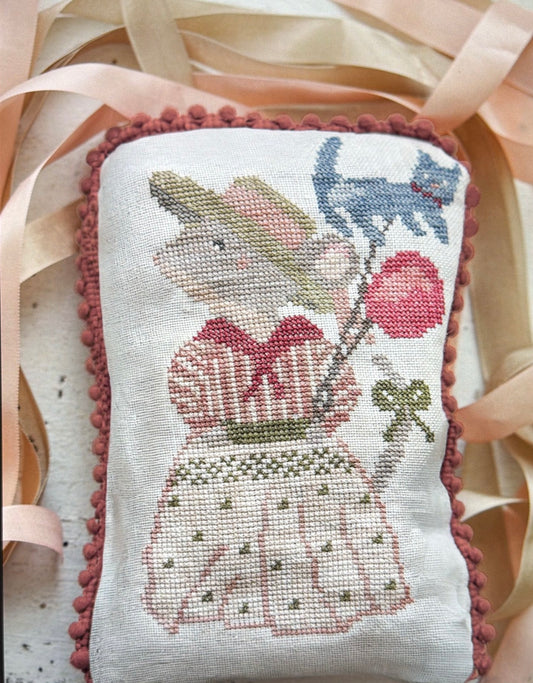 Mice Mascots - Victorian Mouse and parasol pin cushion.