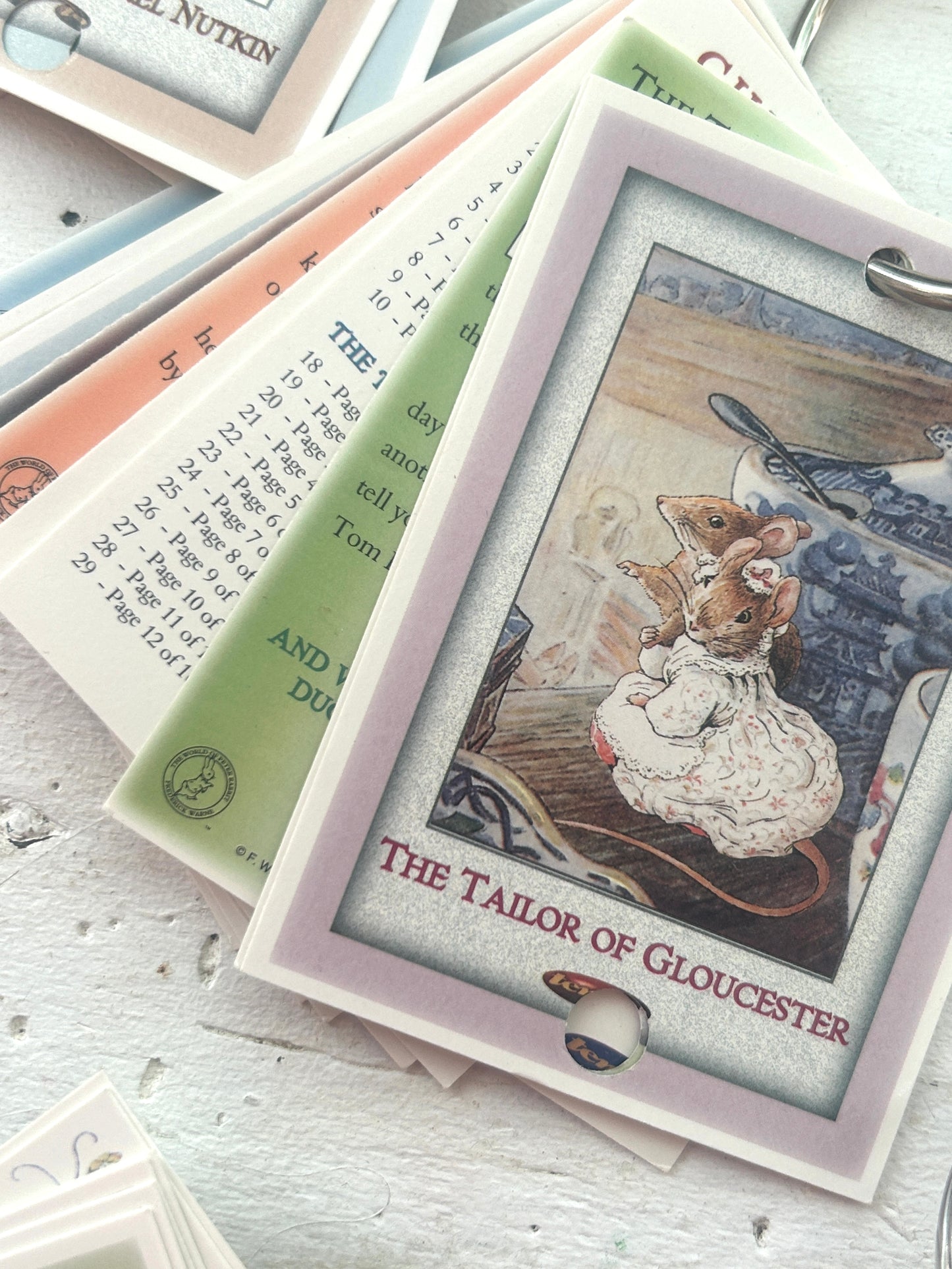 Vintage 1978 Beatrix Potter Trading Cards Floss Drops - set of 10