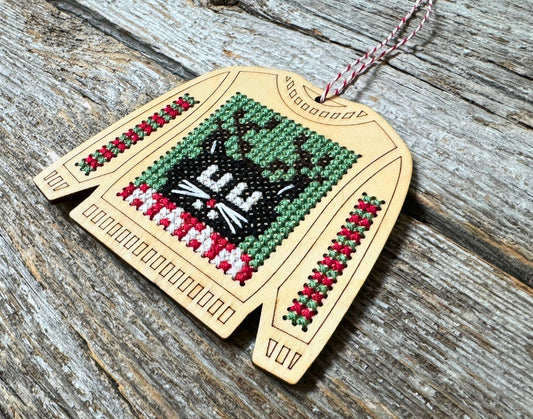 Canadian Stitchery- Clarence Cat Ugly Sweater