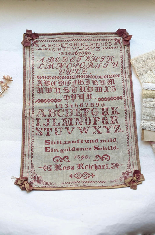Golden Child - Sampler Reproduction by The Stitchery Sisters