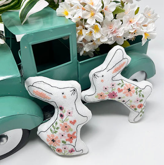 Tiny Modernist Spring Rabbit Pillows