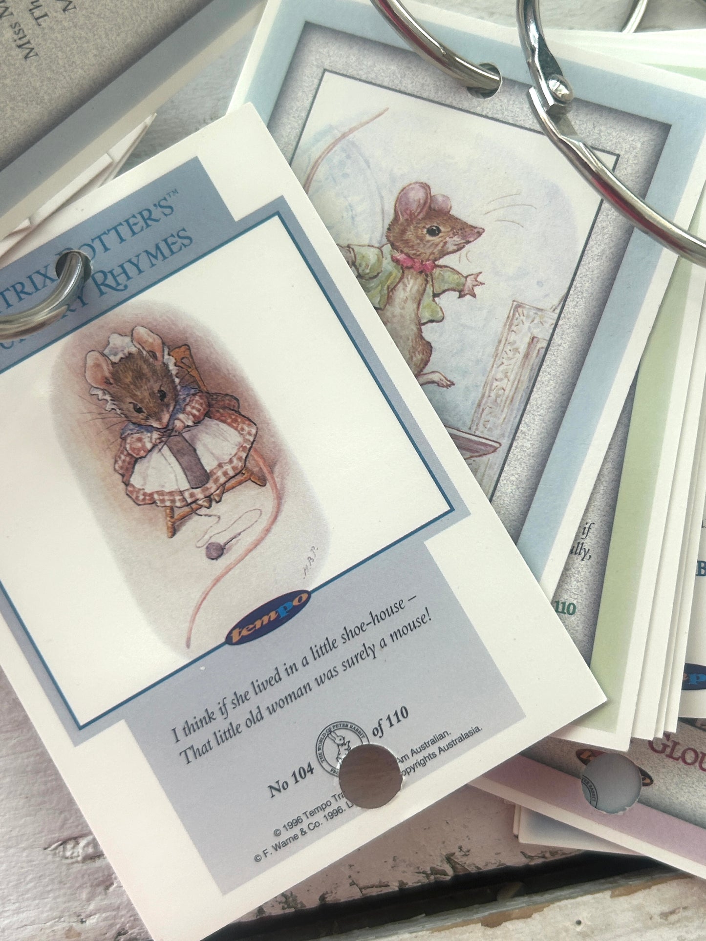 Vintage 1978 Beatrix Potter Trading Cards Floss Drops - set of 10
