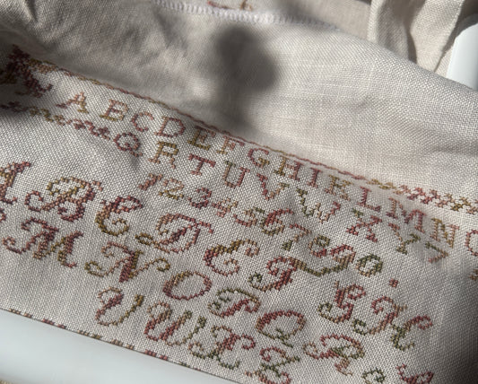 Golden Child - Sampler Reproduction by The Stitchery Sisters
