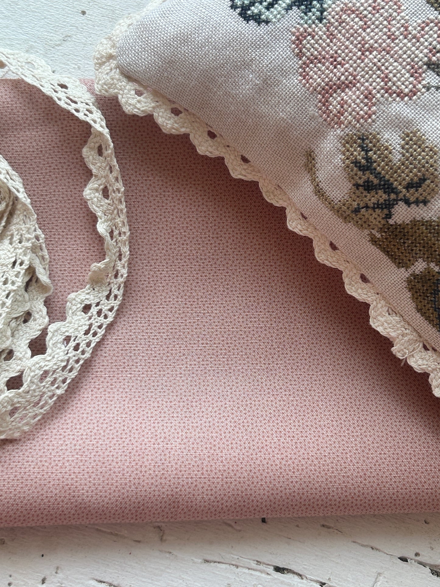 Tilda Fabric and hand dyed lace Pack
