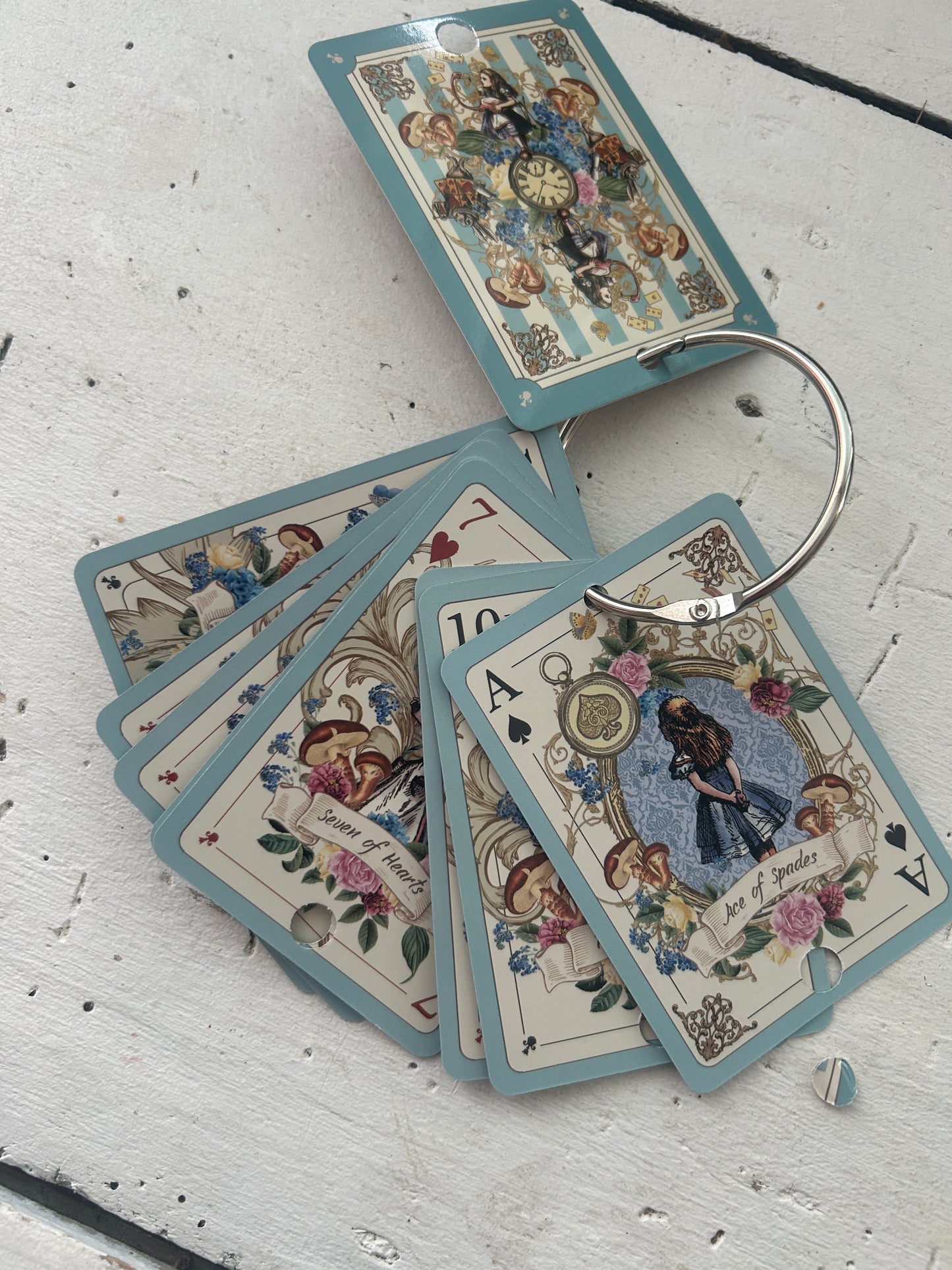 Alice in Wonderland Playing Cards Floss Drops - set of 10