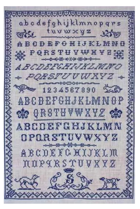 SAJOU CROSS STITCH CHART VINTAGE SAMPLER N°4