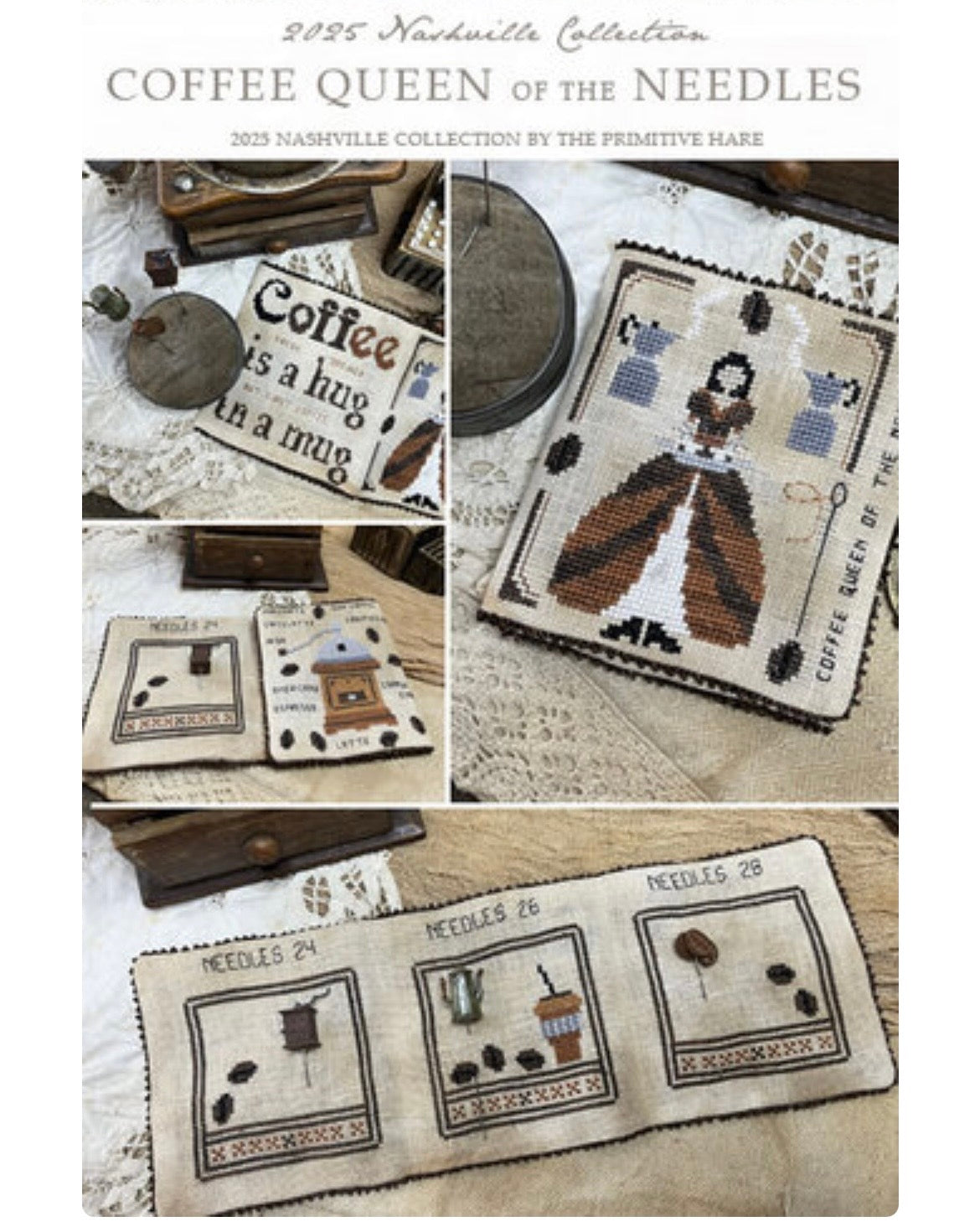 The Primitive Hare - Coffee Queen of the Needles Series Pattern