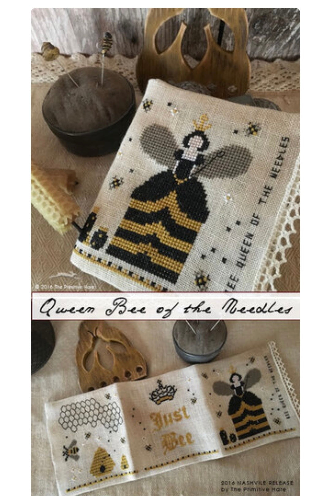 The Primitive Hare - Bee Queen of the Needles Series Pattern