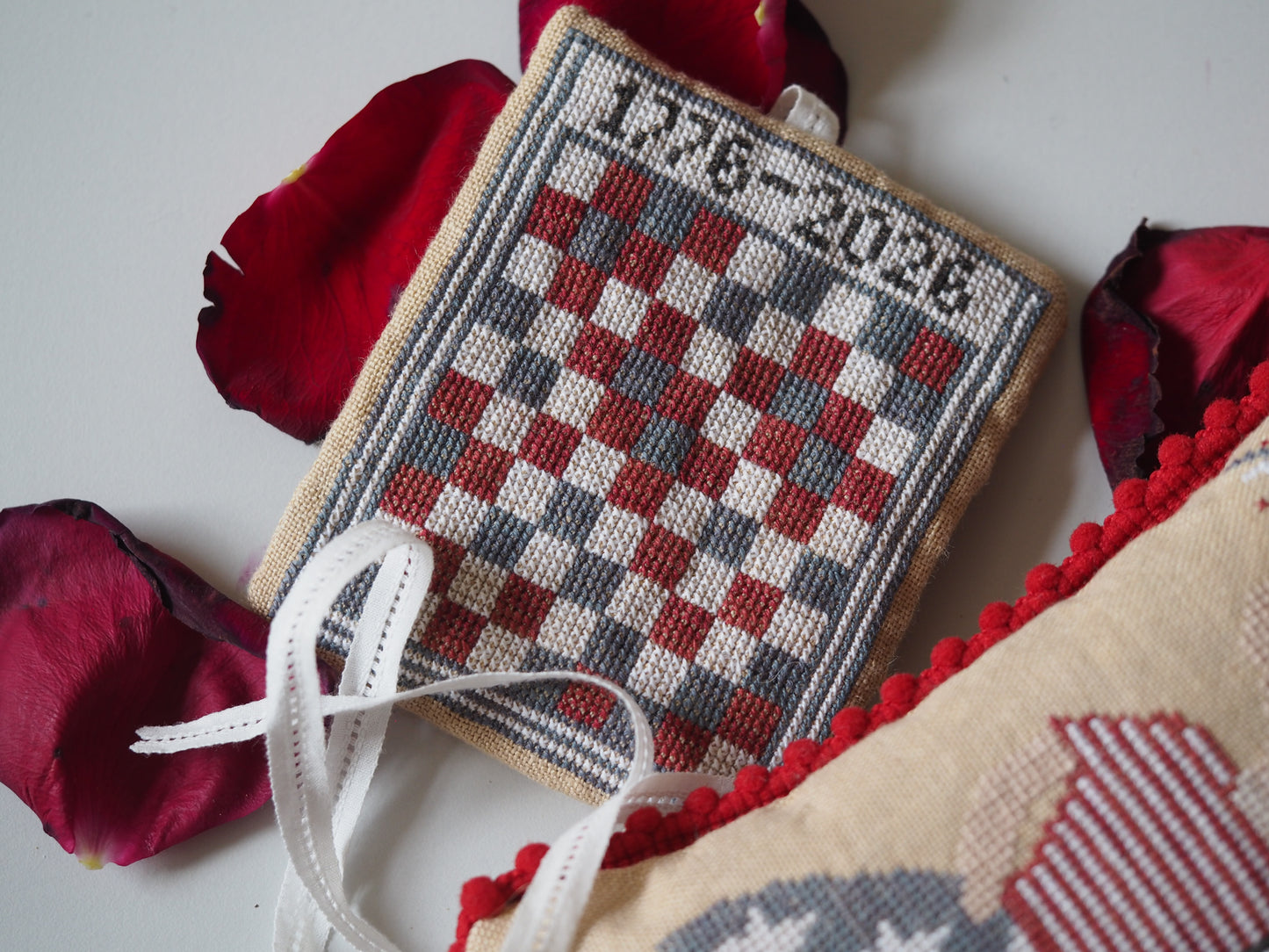 Mice Mascots - Miss Independence Mouse and Picnic Blanket Needle Roll.