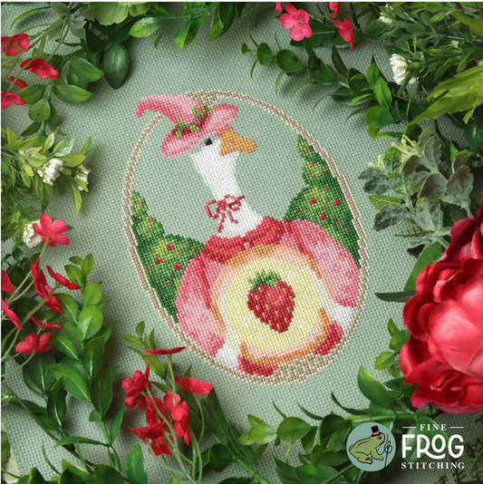 Fine Frog Stitching - Strawberry Goose Witch