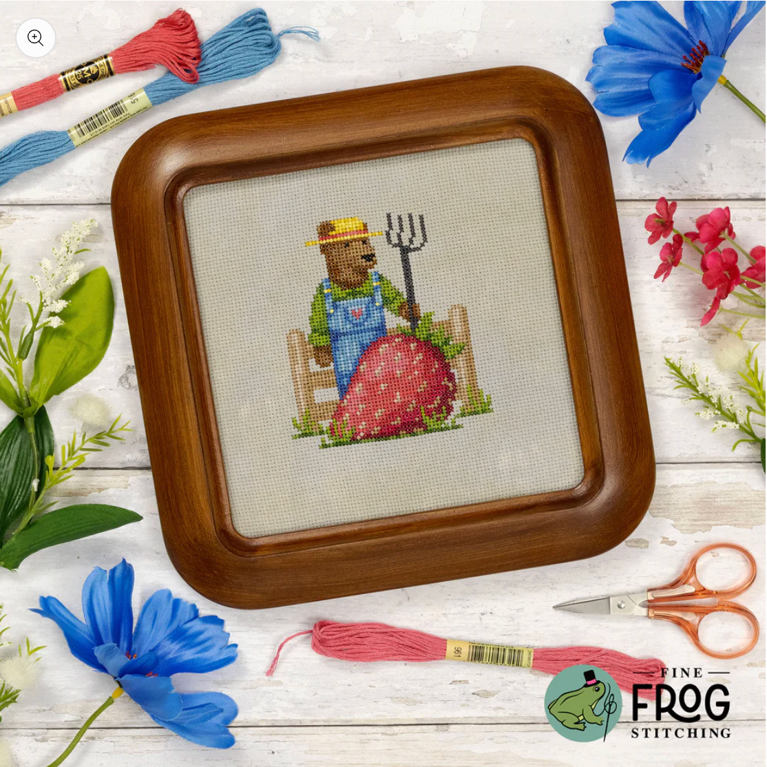 Fine Frog Stitching - Strawberry Farmer