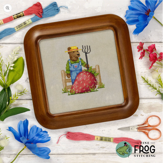 Fine Frog Stitching - Strawberry Farmer